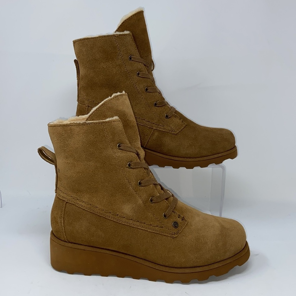 NWT BEARPAW “Krista” Hickory II Wool Lined Lace-Up Boots, size 9! - Picture 2 of 16